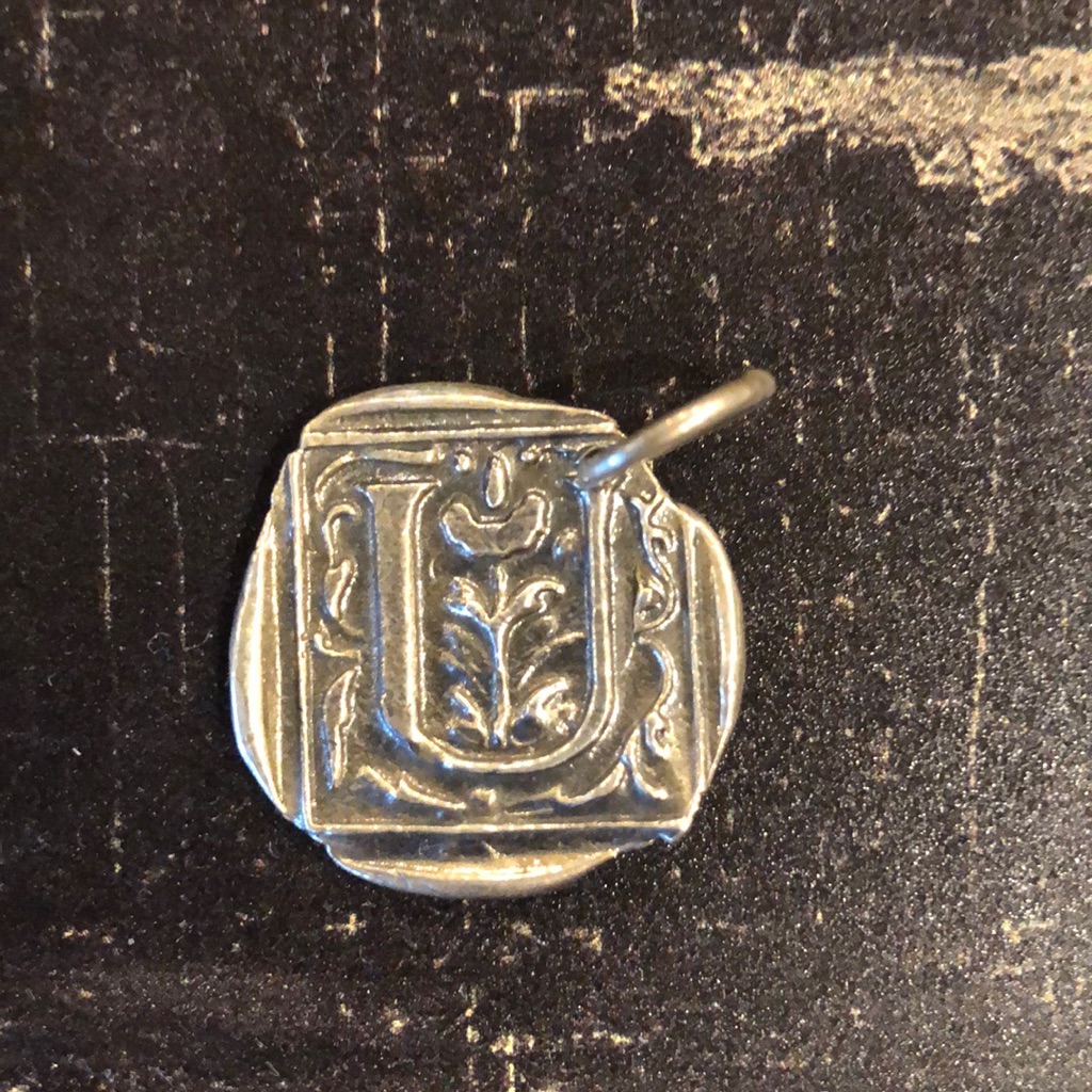 Letter “U” Century Insignia Charm Waxing Poetic